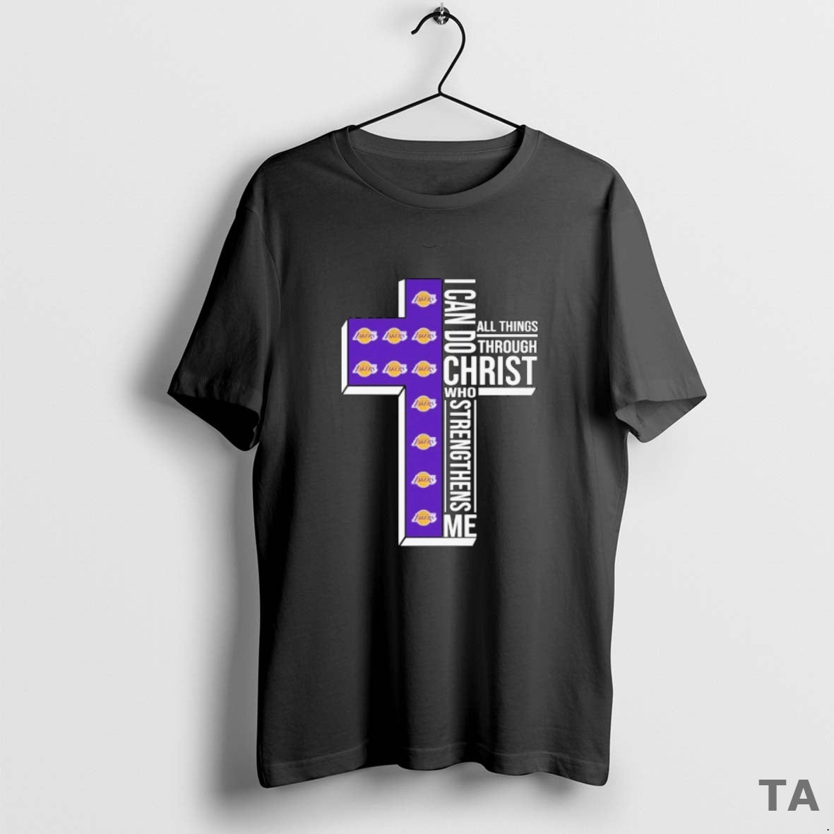 Top Los Angeles Lakers I Can Do All Things Through Christ Who Strengthen Me Shirt Hoodie Sweatshirt | PurePodTees.com