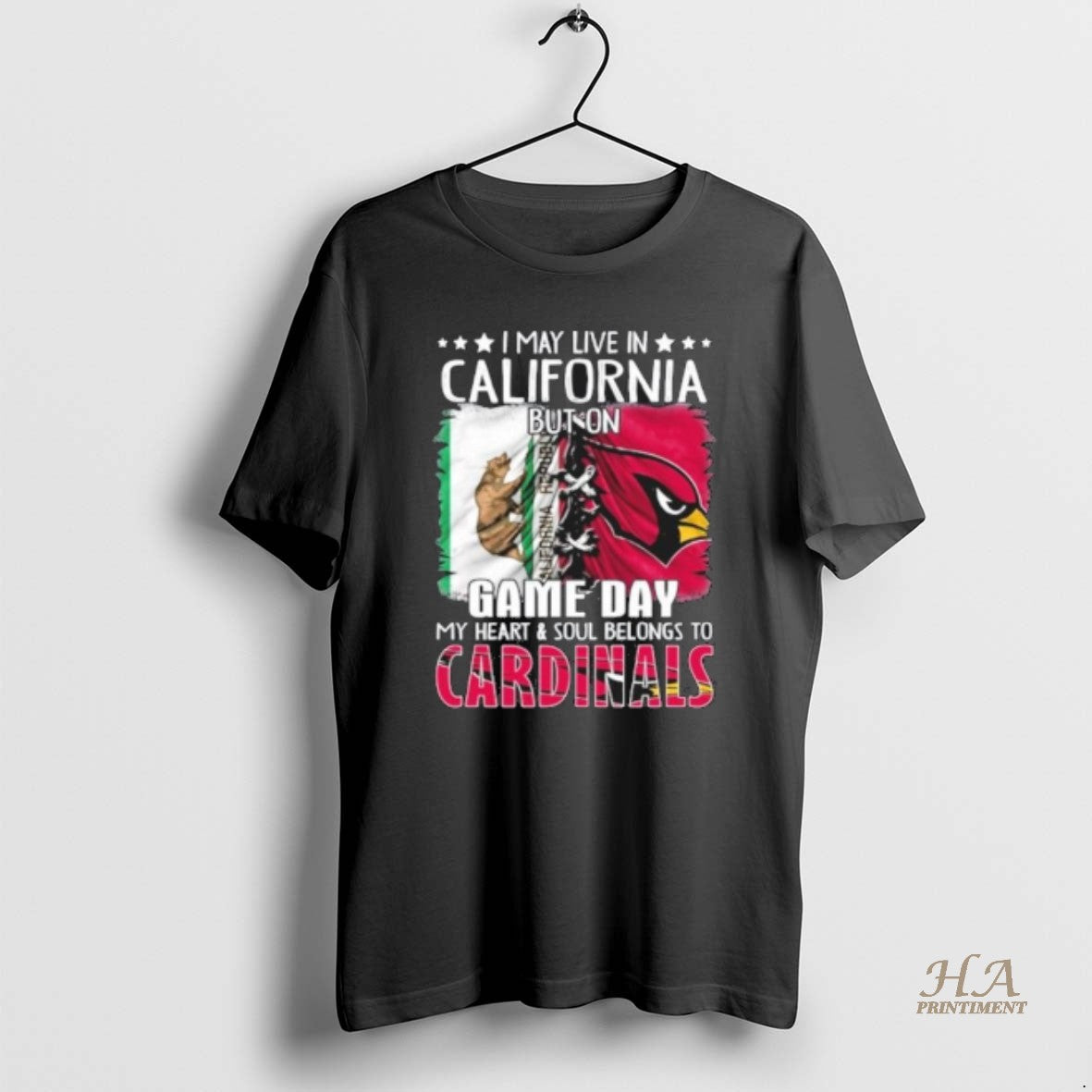Top Official I May Live In California But On Gameday My Heart And Soul Belongs Shirt Hoodie Sweatshirt | PurePodTees.com