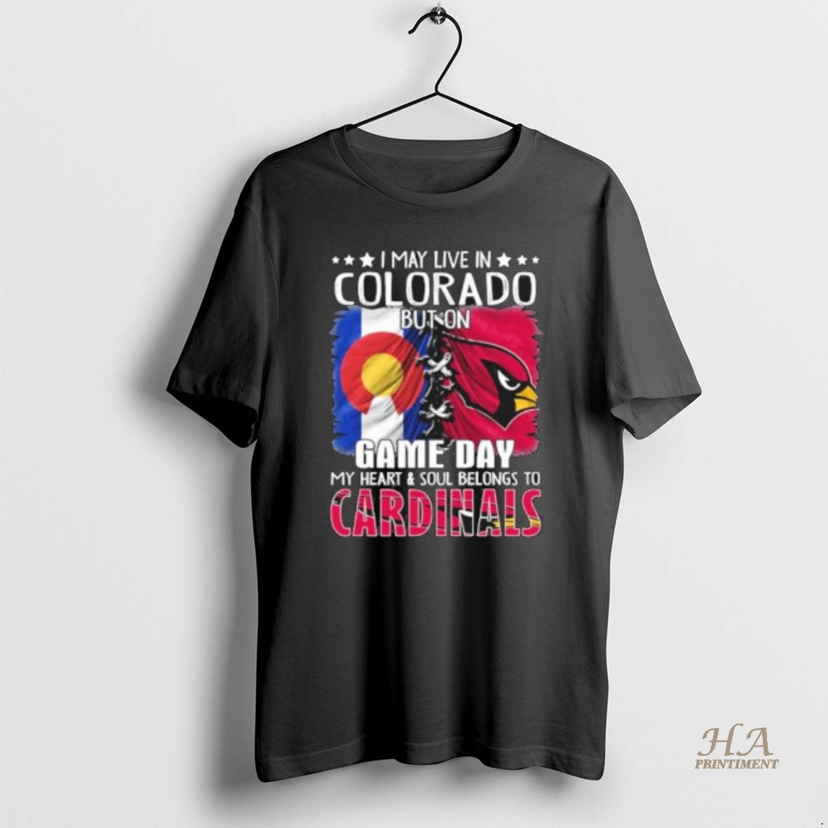 Top Official I May Live In Colorado But On Gameday My Heart And Soul Belongs Shirt Hoodie Sweatshirt | PurePodTees.com