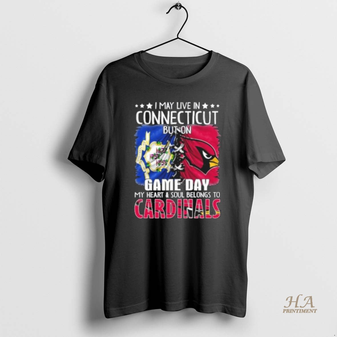 Top Official I May Live In Connecticut But On Gameday My Heart And Soul Belongs Shirt Hoodie Sweatshirt | PurePodTees.com