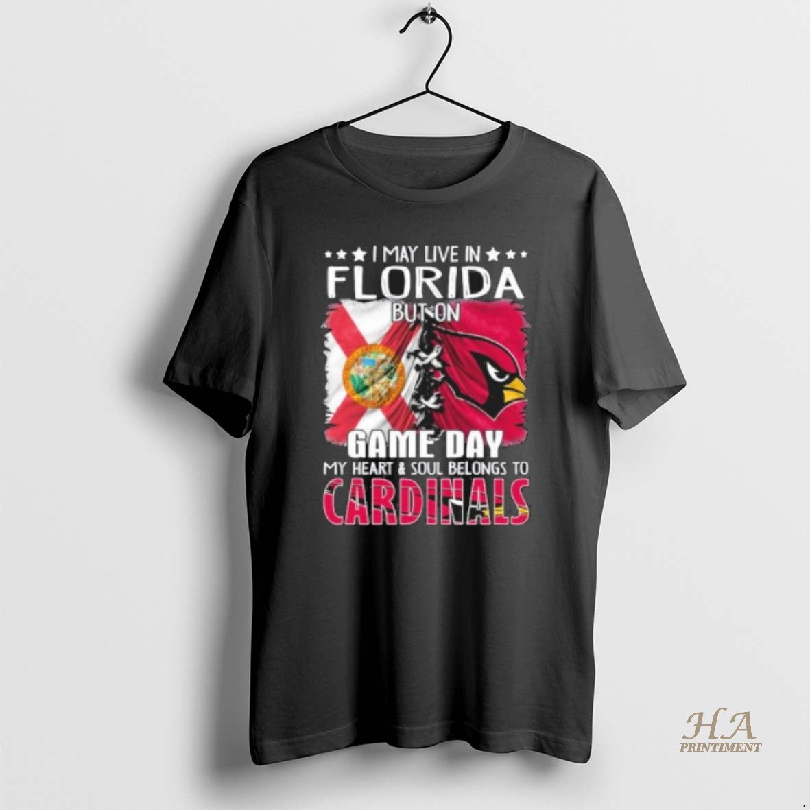 Top Official I May Live In Florida But On Gameday My Heart And Soul Belongs Shirt Hoodie Sweatshirt | PurePodTees.com