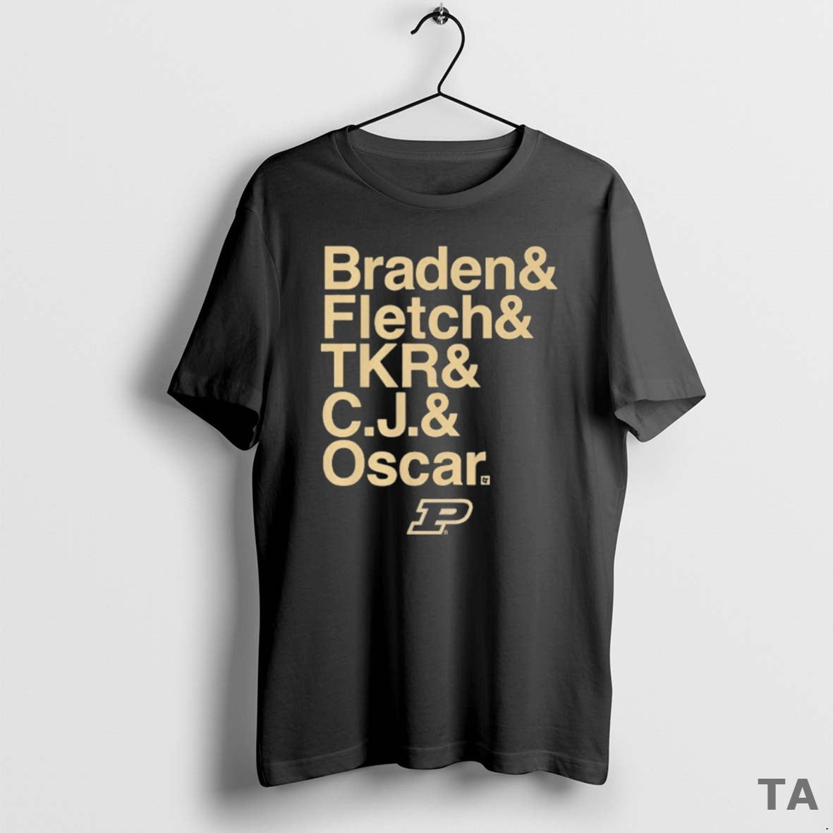 Top Purdue Boilermakers Braden Fletch Tkr Cj And Oscar Ampersand Stars 2025 26 Shirt Hoodie Sweatshirt | PurePodTees.com