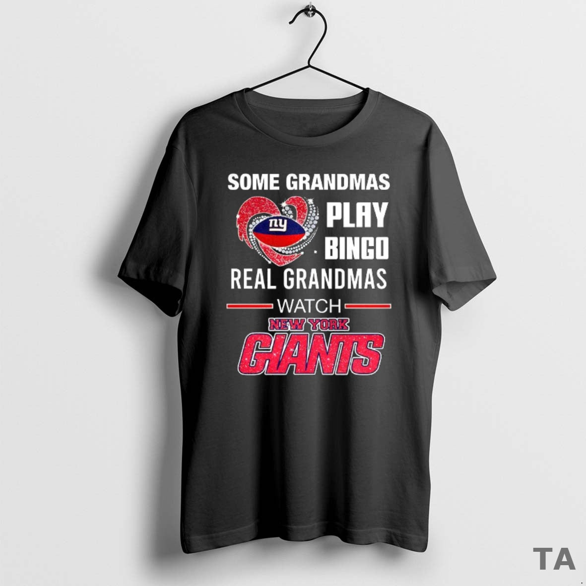 Top Some Grandmas Play Bingo Real Grandmas Watch New York Giants Football Lover Shirt Hoodie Sweatshirt | PurePodTees.com