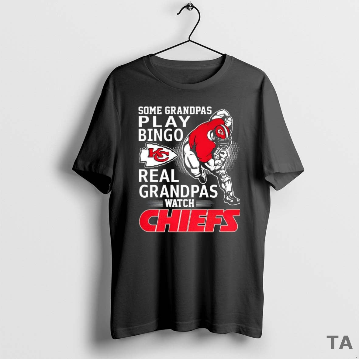 Top Some Grandpas Play Bingo Real Grandpas Watch Kansas City Chiefs Football Mascot Shirt Hoodie Sweatshirt | PurePodTees.com