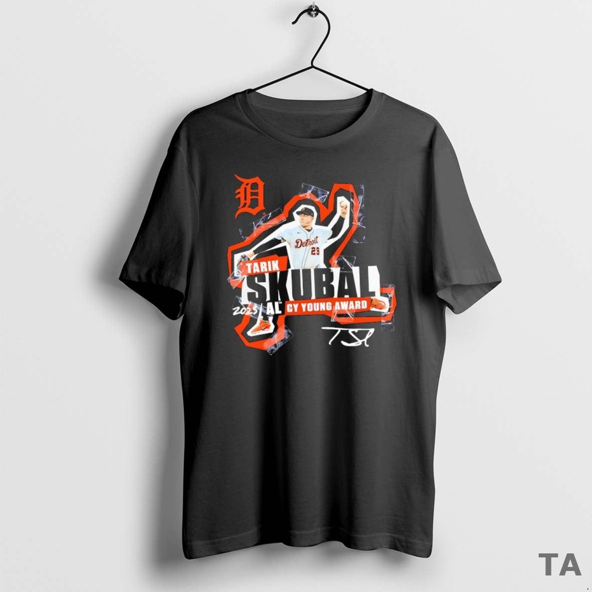 Top Tarik Skubal Detroit Tigers 2025 American League Cy Young Award Winner Signature Shirt Hoodie Sweatshirt