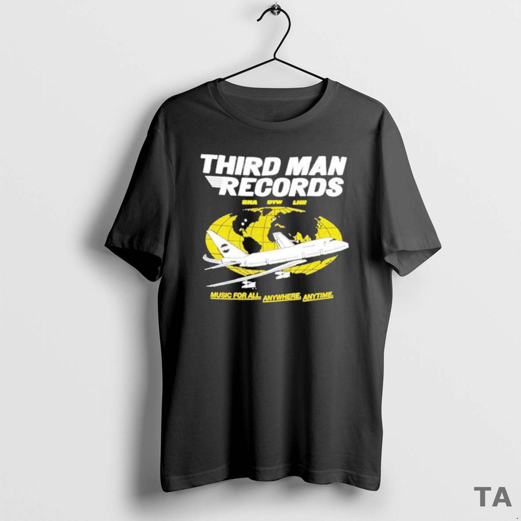 Top Third Man Records X Music For All Anywhere Anytime Valley Archive Planet Globe Shirt Hoodie Sweatshirt | PurePodTees.com