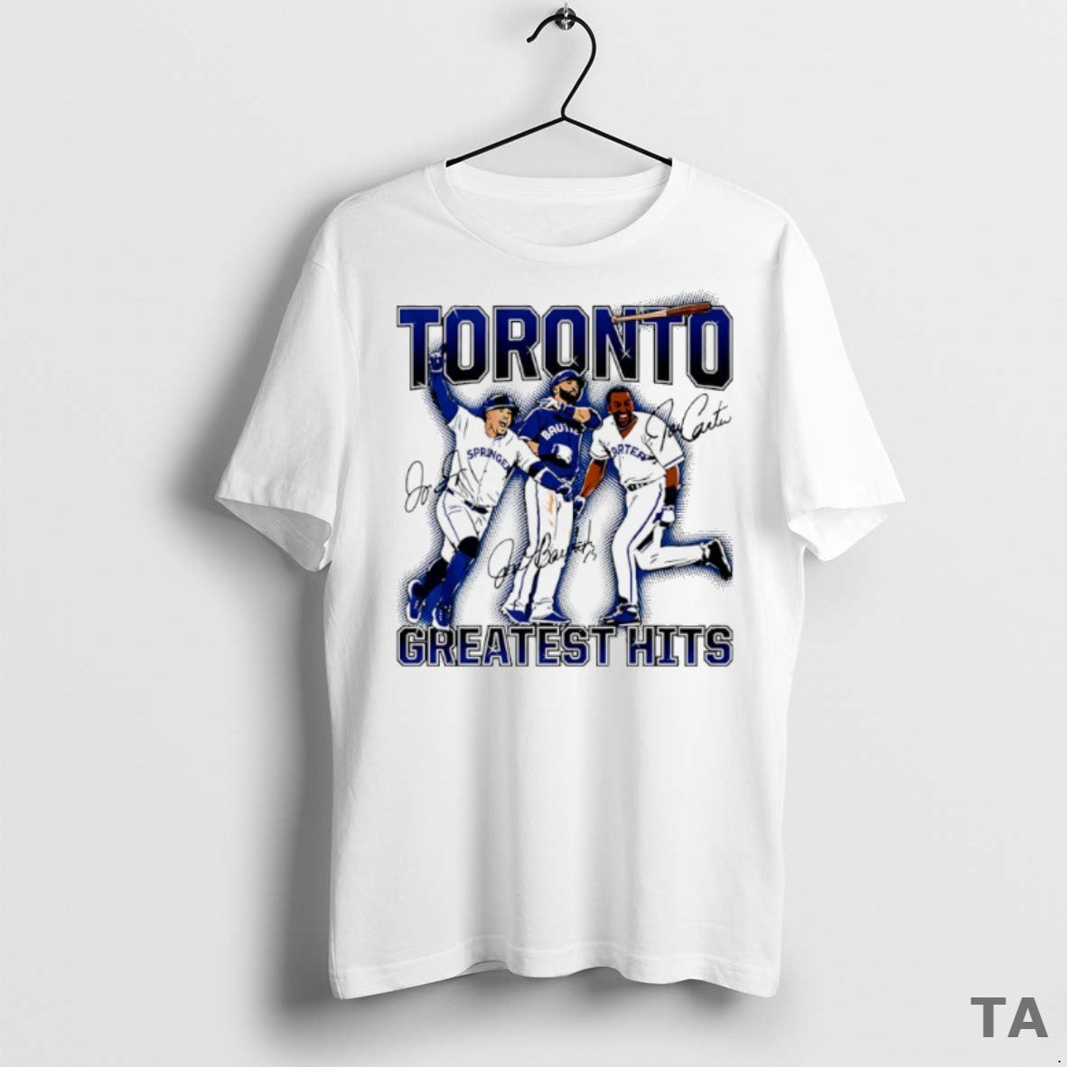 Top Torontos Greatest Hits Joe Carter Jose Bautista And George Springer Players Blue Jays Baseball Shirt Hoodie Sweatshirt