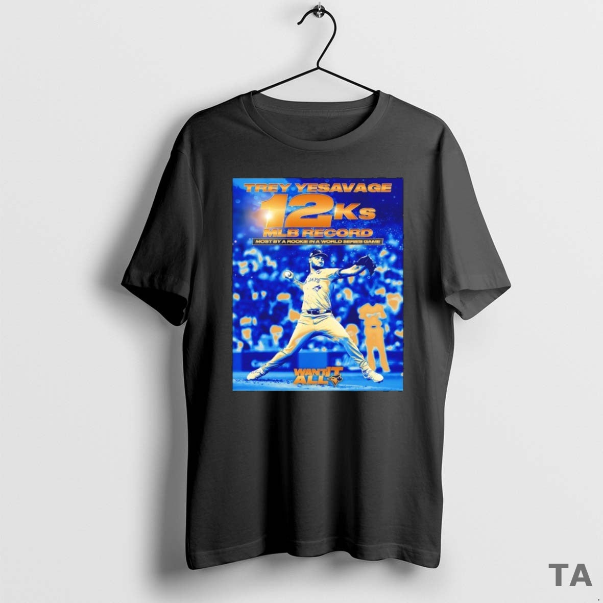 Top Trey Yesavage 12ks Mlb Record Most By A Rookie In A World Series Game Shirt Hoodie Sweatshirt | PurePodTees.com