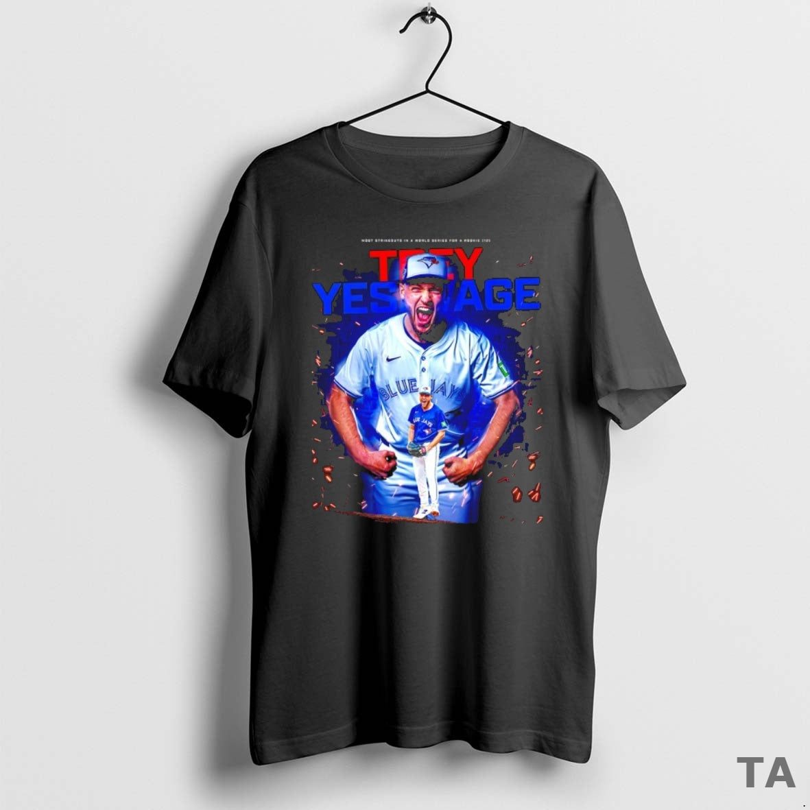 Top Trey Yesavage Toronto Blue Jays 2025 World Series Rookie Record 12 Strikeouts Shirt Hoodie Sweatshirt | PurePodTees.com