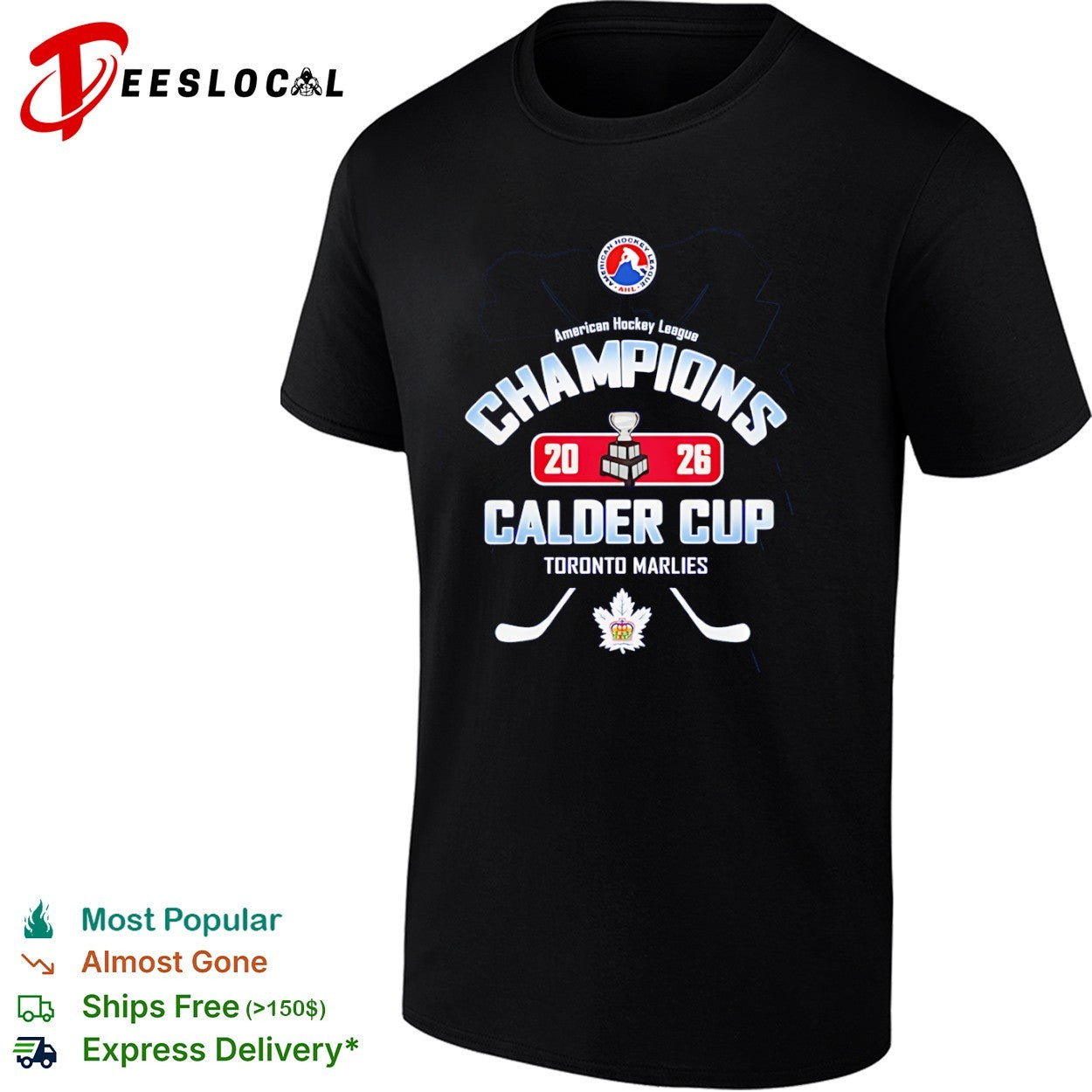 Toronto Marlies American Hockey League 2026 Cup Champions shirt