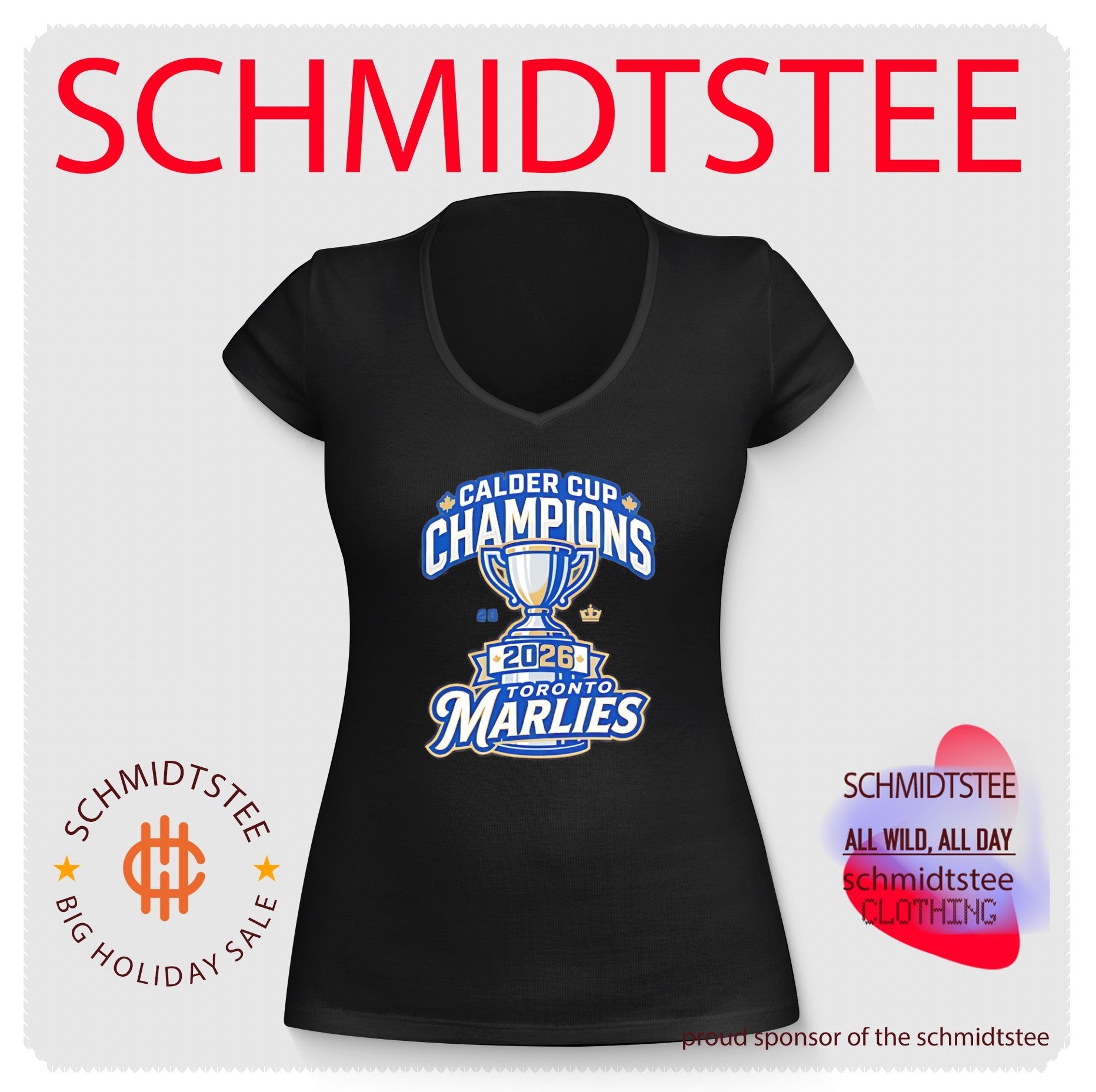 Toronto Marlies Calder Cup Champions 2026 trophy graphic shirt