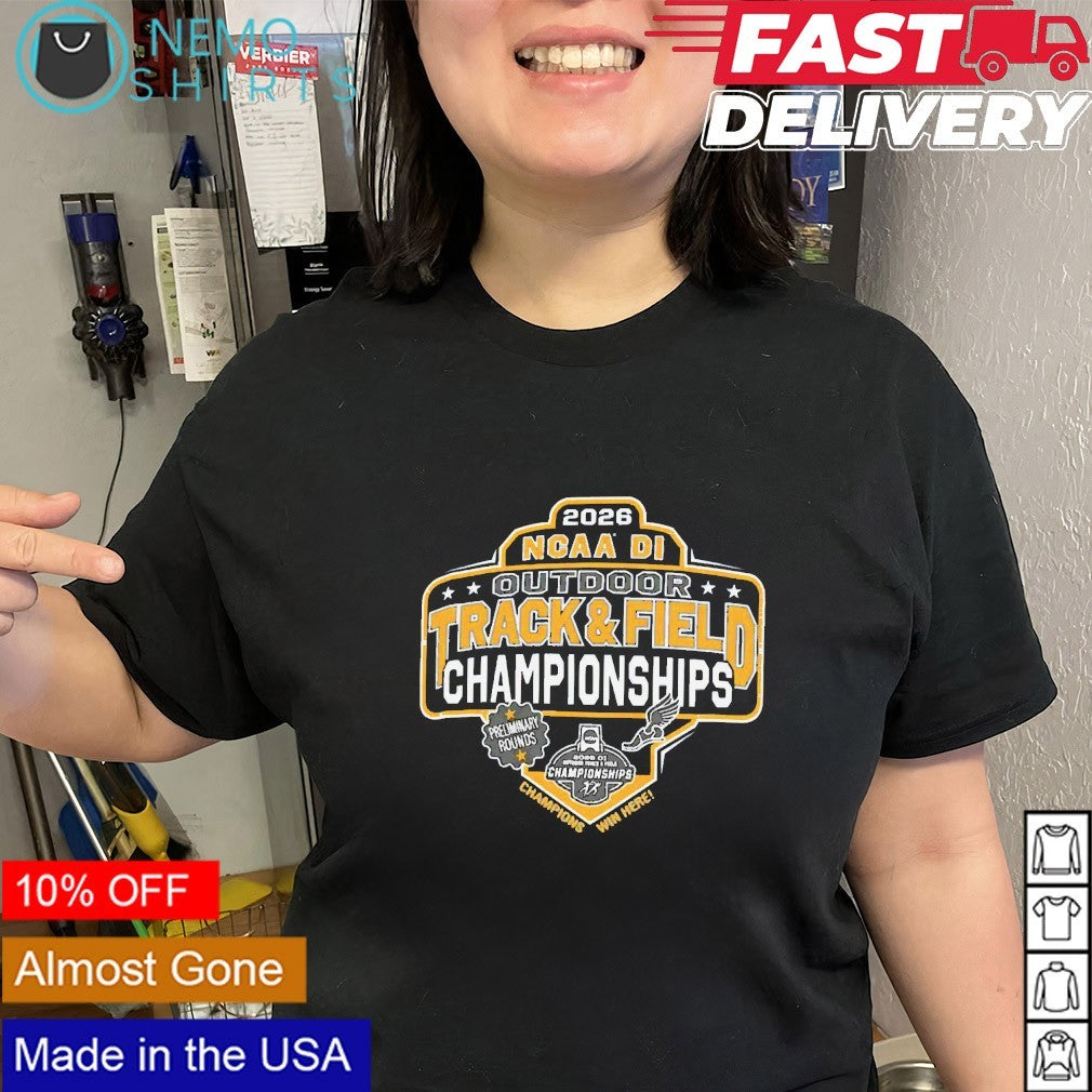 Track and Field outdoor NCAA DI 2026 championship logo shirt