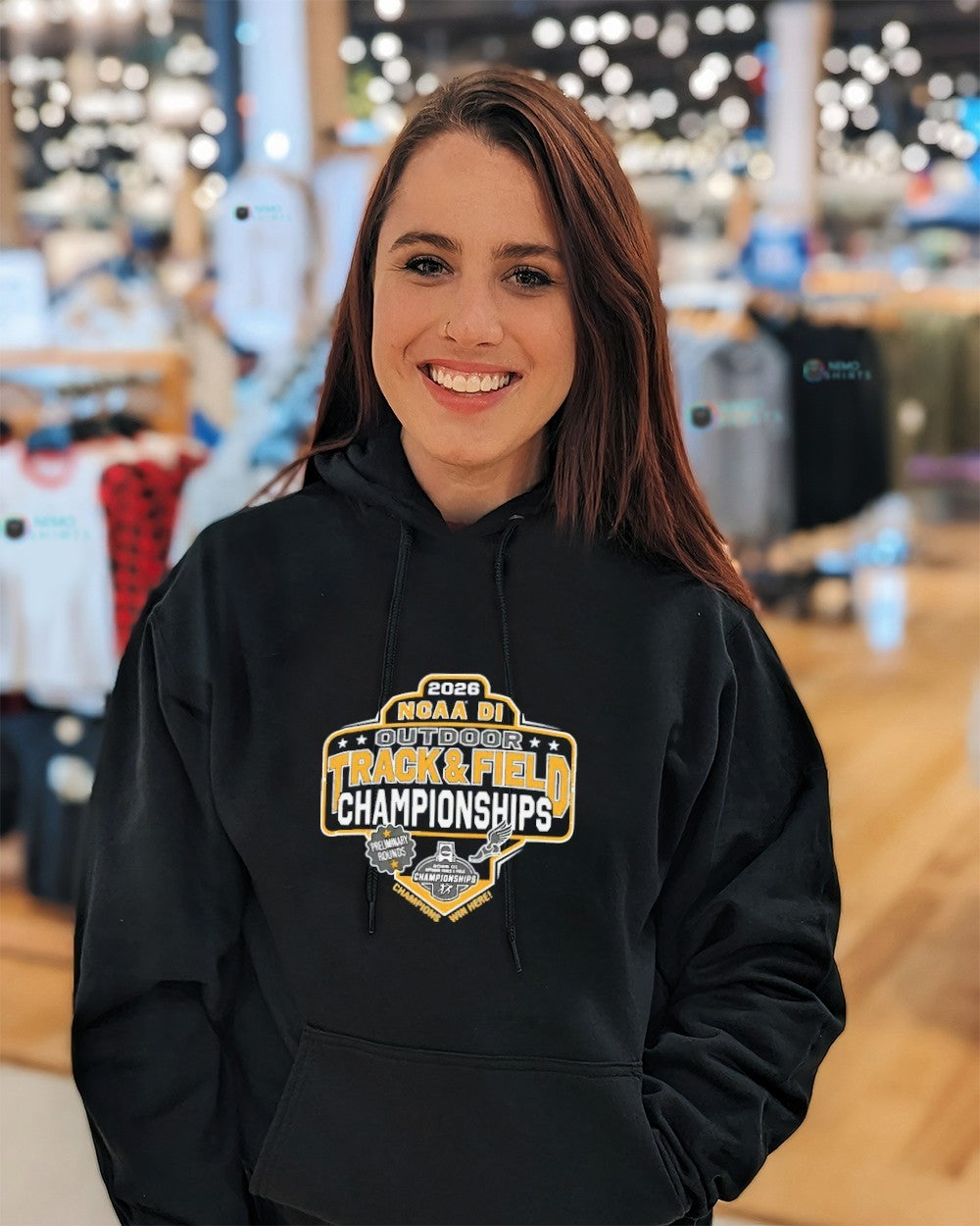 Track and Field outdoor NCAA DI 2026 championship logo shirt