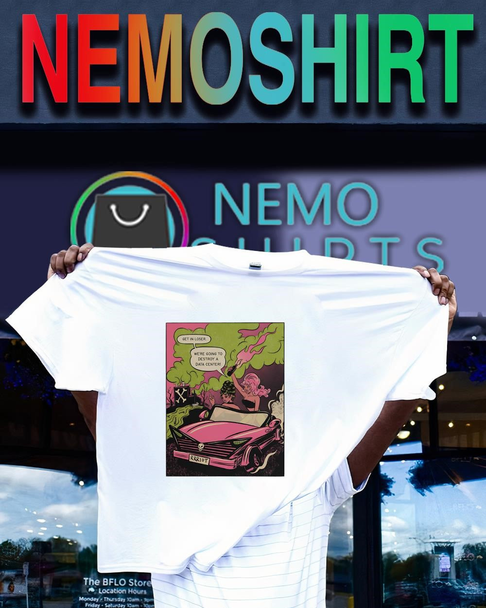 Tragic Girls get in loser we’re going to destroy a data center shirt