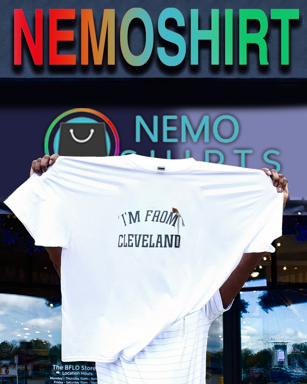 Travis Kelce wearing I’m from Cleveland shirt
