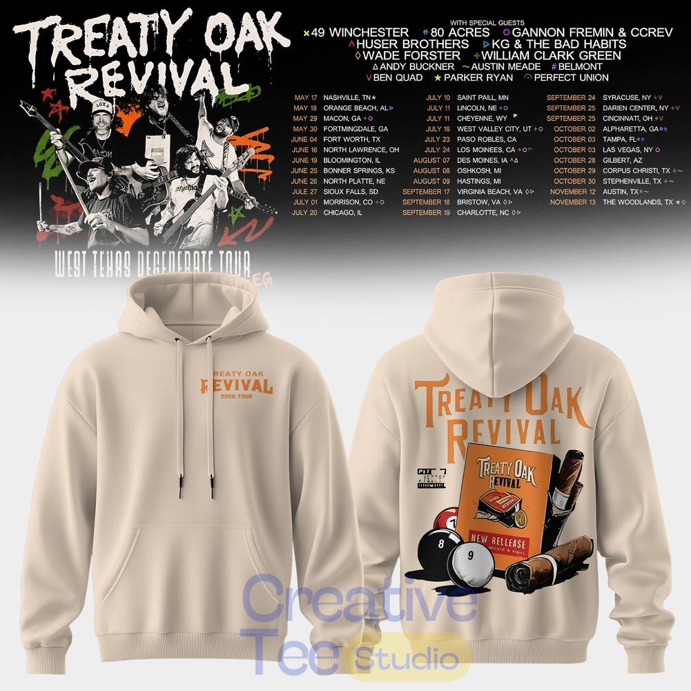Treaty Oak Revival West Texas Degenerate Tour 2026 Special Tee Hoodie