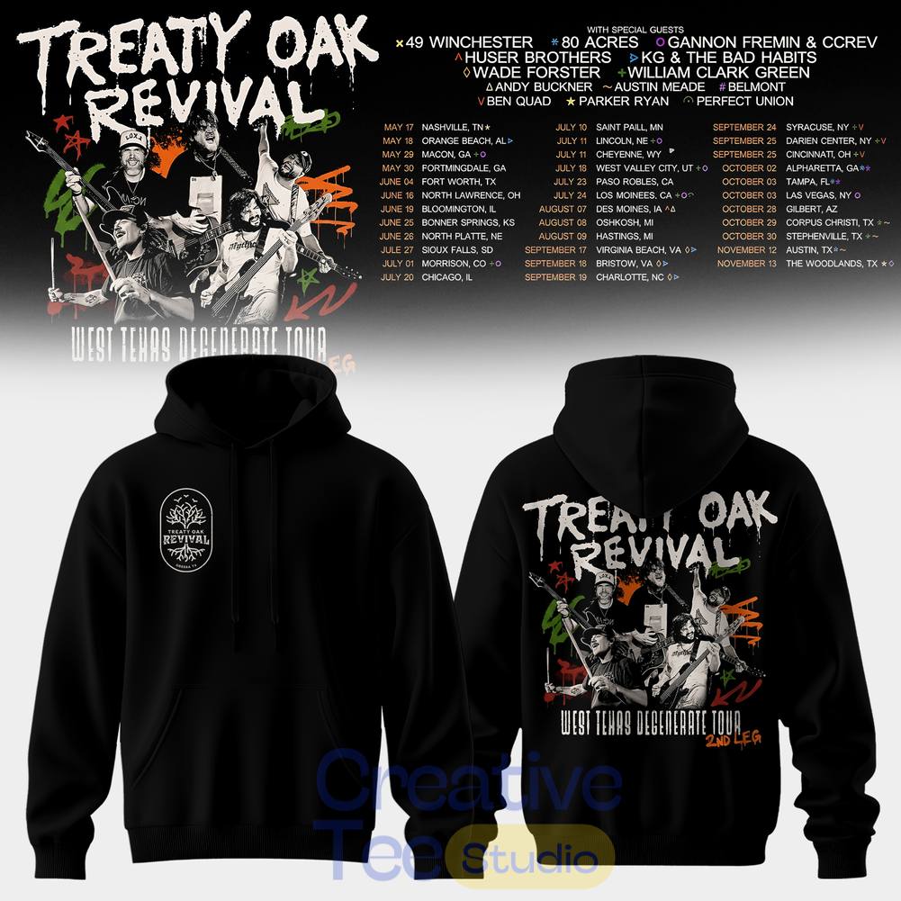 Treaty Oak Revival West Texas Degenerate Tour 2026 Special Tee Hoodie