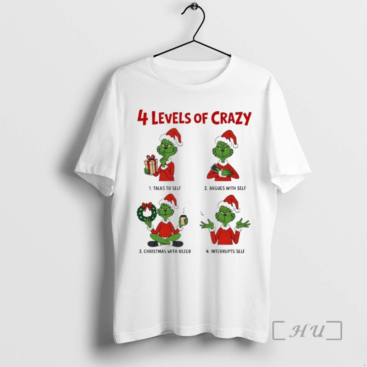 Trending 4 Levels Of Crazy Grinch Christmas With Oleed Shirt Hoodie Sweatshirt | PurePodTees.com
