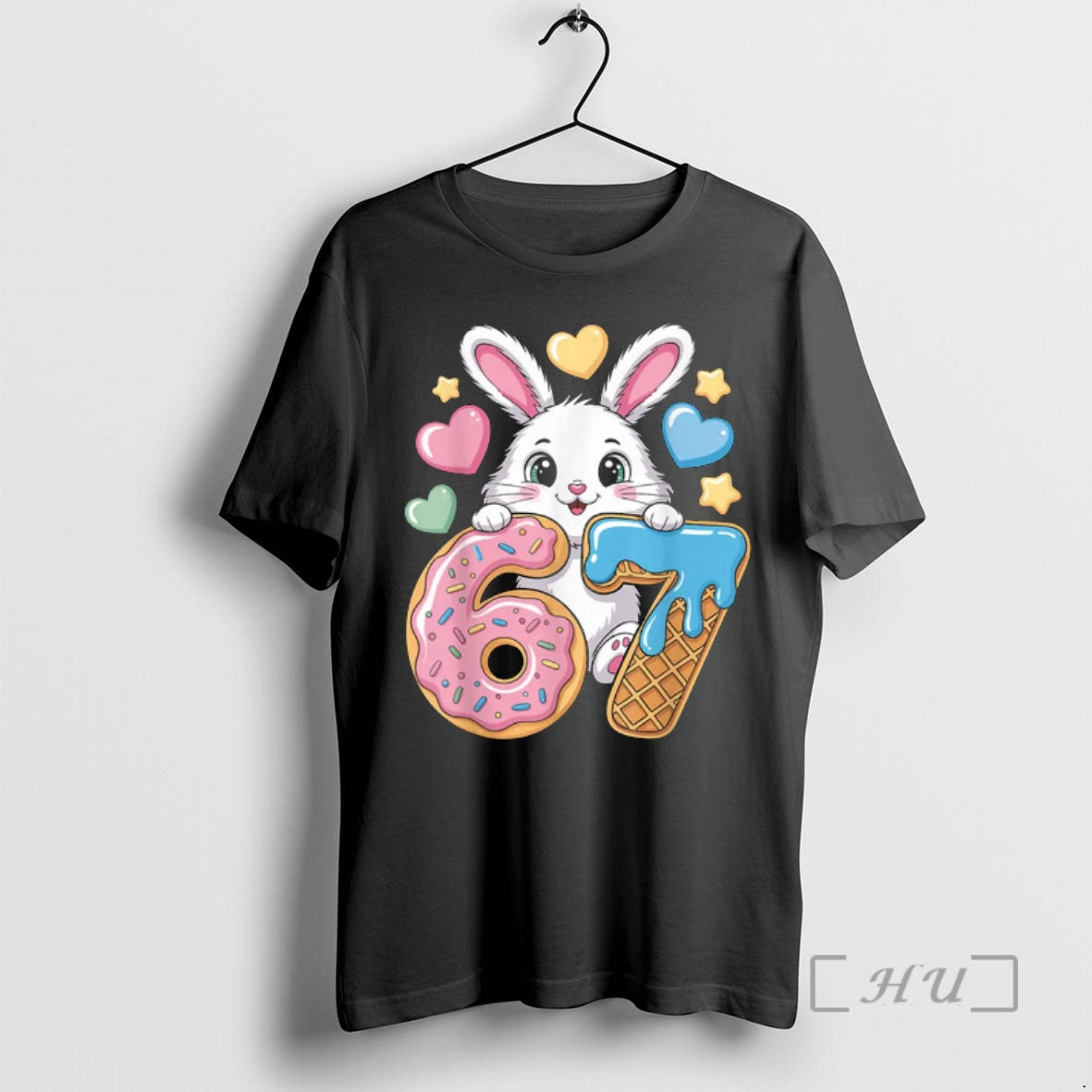 Trending 6 7 Bunny Ice Cream Drip Cool Meme 67 Funny Rabbit Six Seven Premium Shirt Hoodie Sweatshirt | PurePodTees.com