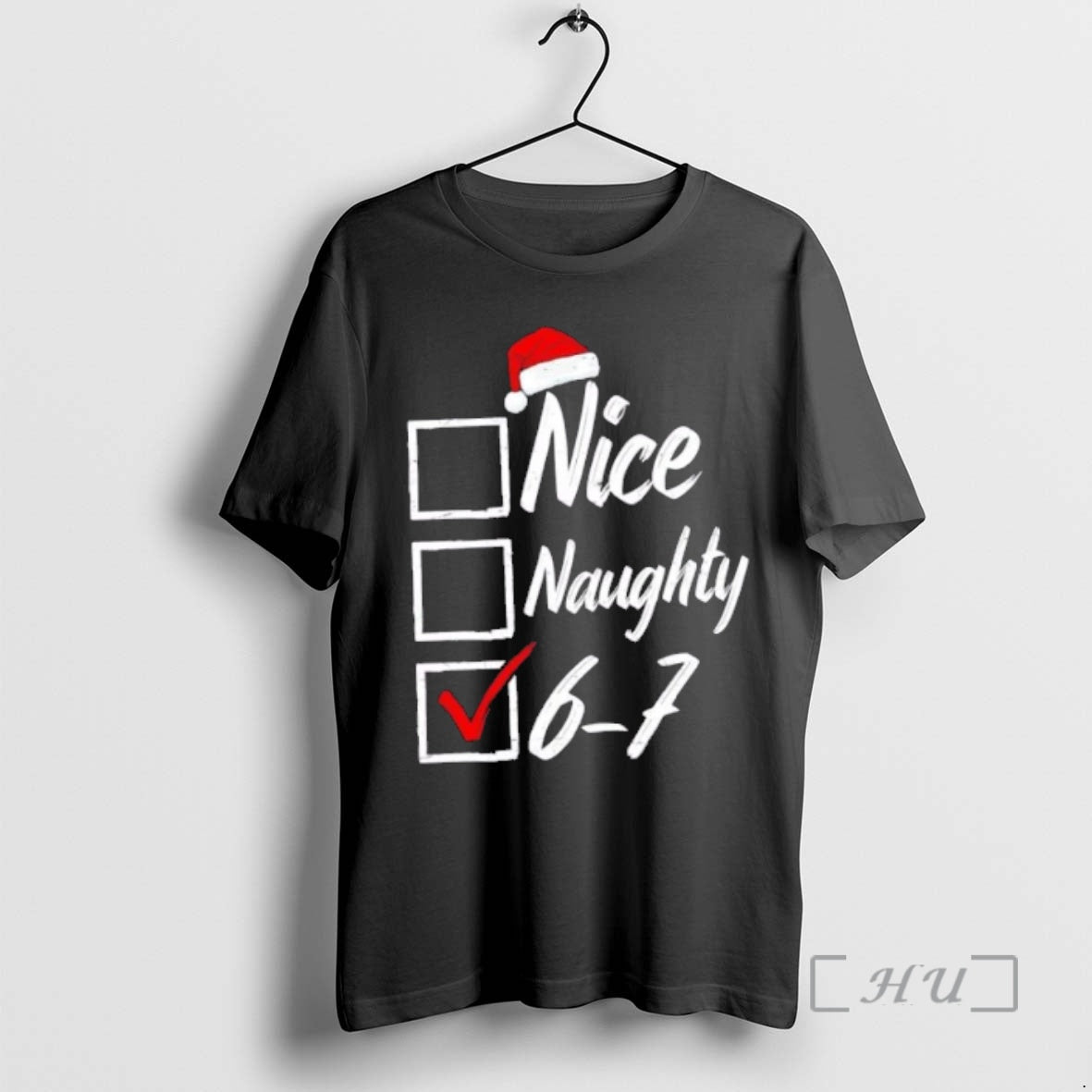 Trending 6 7 Meme Nice Naughty 67 Christmas Brain Rot Shirt Hoodie Sweatshirt | PurePodTees.com
