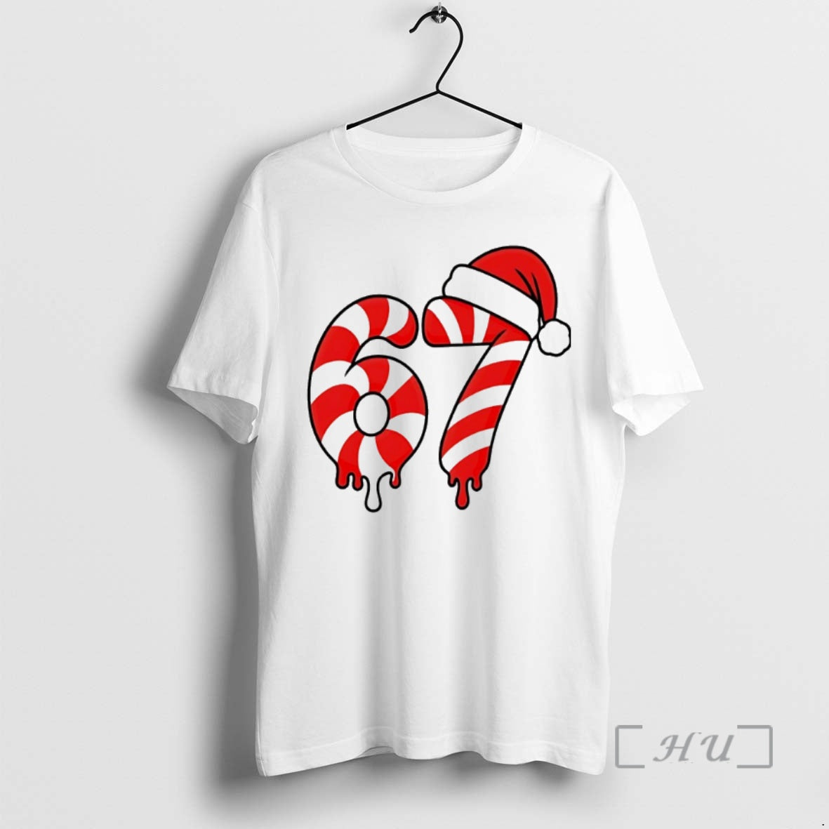 Trending 67 Christmas Candy Cane Shirt Hoodie Sweatshirt | PurePodTees.com