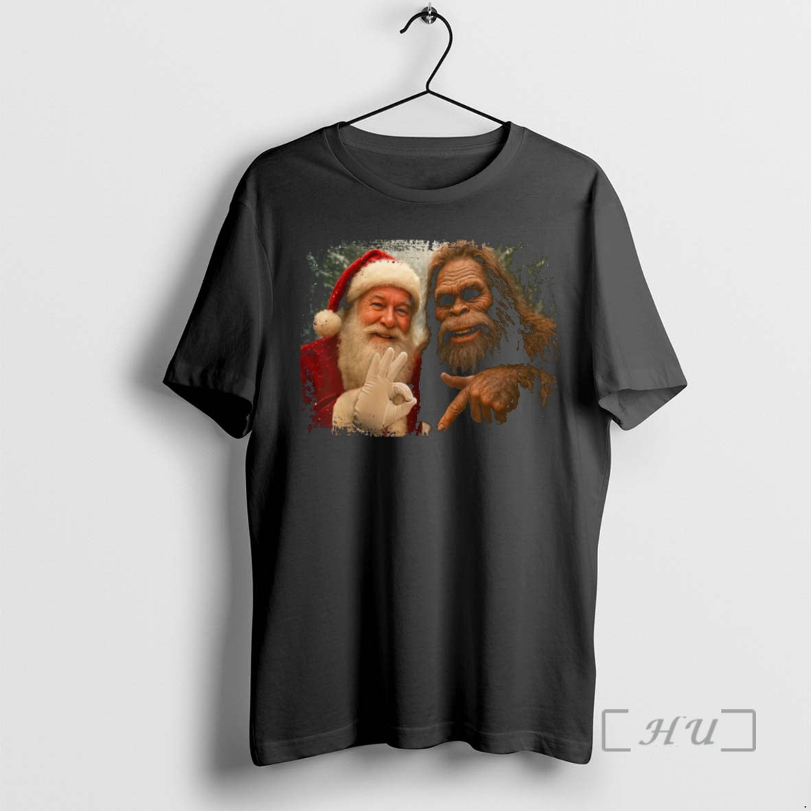 Trending 67 Santa With Bigfoot Six Seven 6 7 Meme Christmas Funny Premium T Shirts Hoodie Sweatshirt | PurePodTees.com