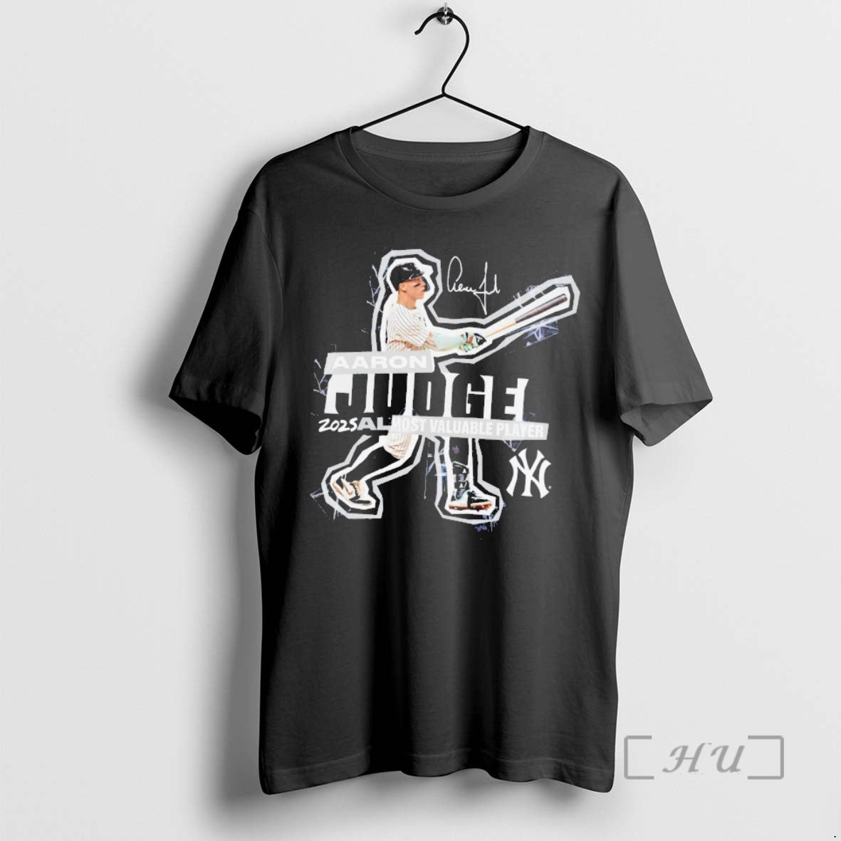 Trending Aaron Judge 2025 American League Mvp Signature Yankees Shirt Hoodie Sweatshirt | PurePodTees.com