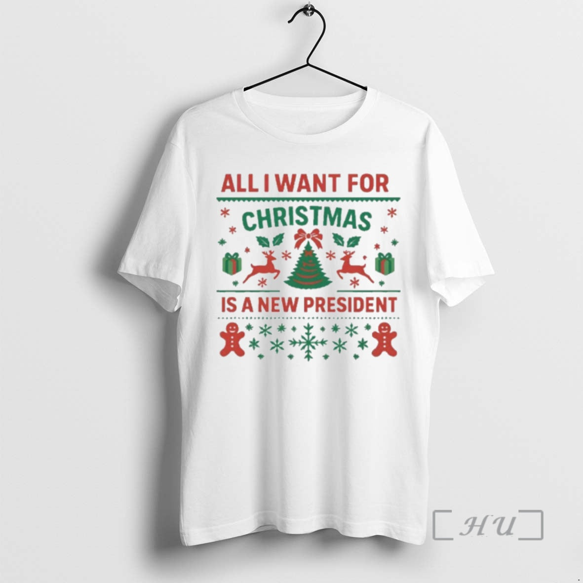 Trending All I Want For Christmas Is A New President Shirt Hoodie Sweatshirt | PurePodTees.com