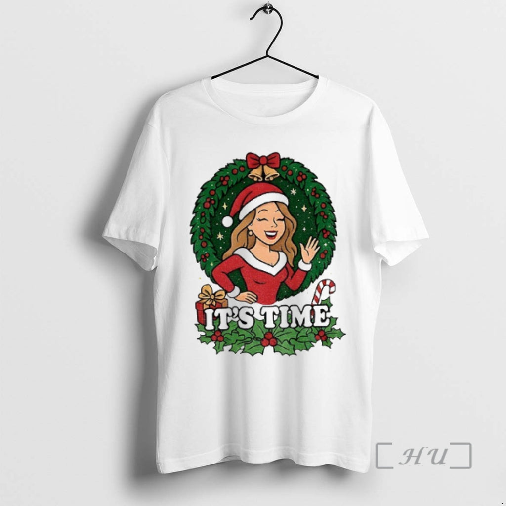 Trending All I Want For Christmas Is Maria Carey Cartoon Its Time Premium T Shirts Hoodie Sweatshirt | PurePodTees.com