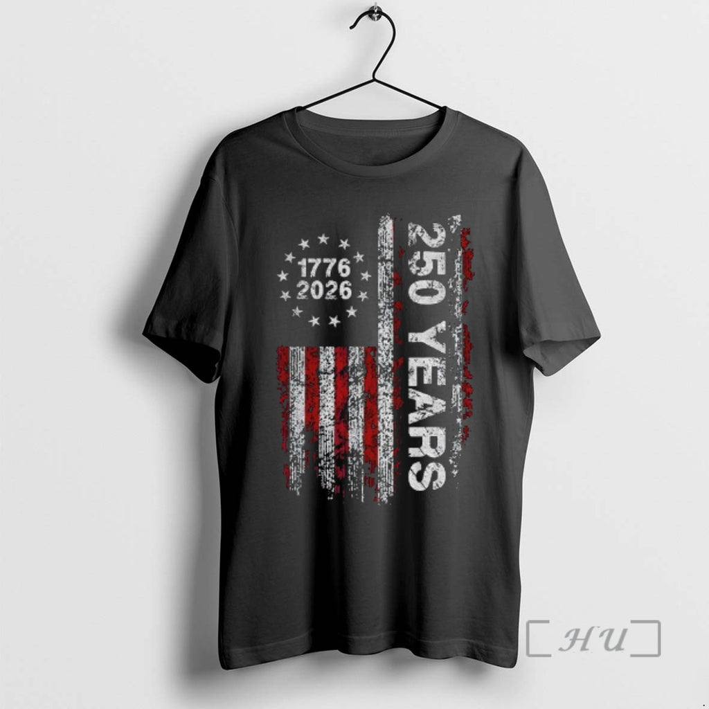 Trending American Flag 250 Years 1776 2026 Vintage Shirt Hoodie Sweatshirt | PurePodTees.com