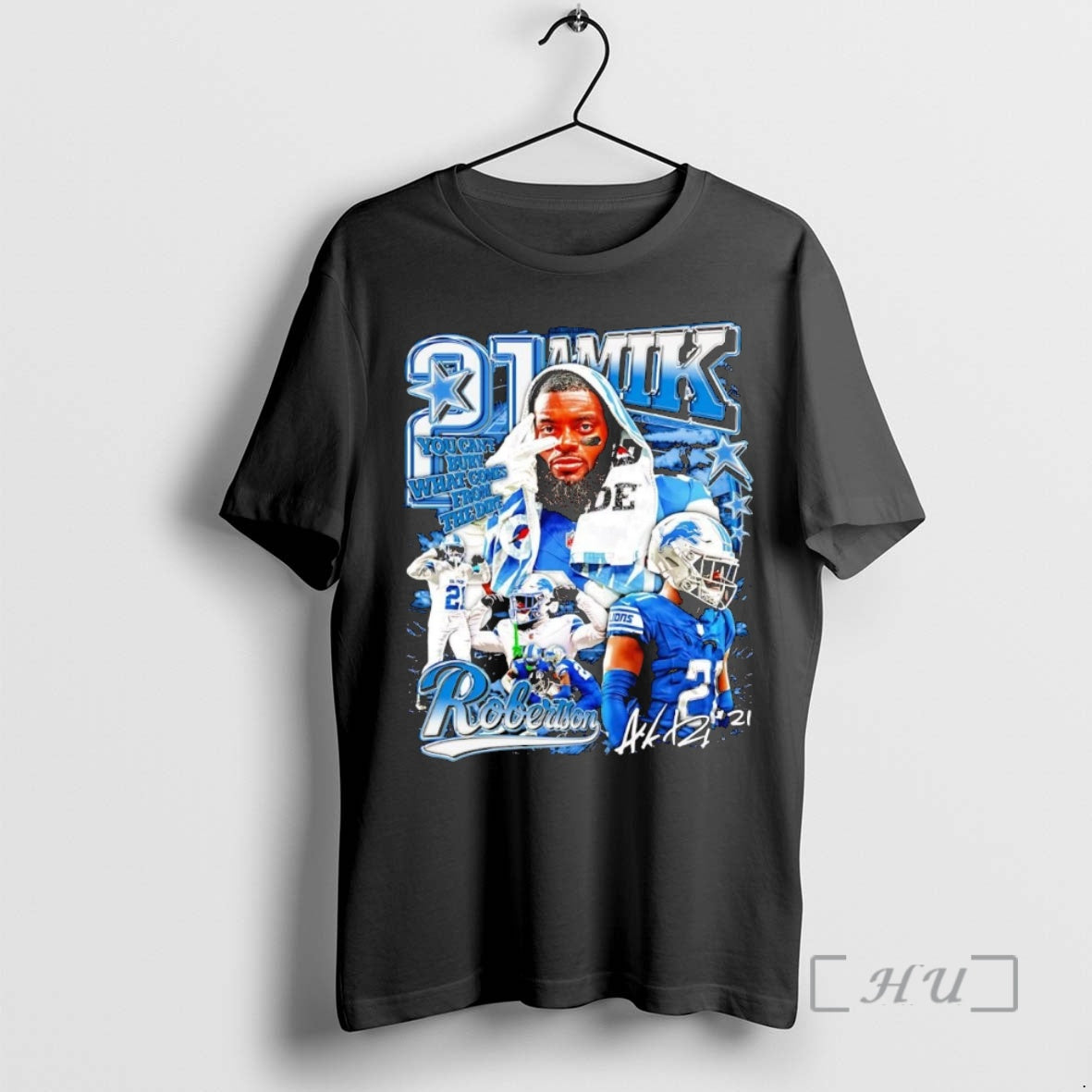 Trending Amik Robertson You Cant Bury What Comes From The Dirt Detroit Lions Premium Shirt Hoodie Sweatshirt