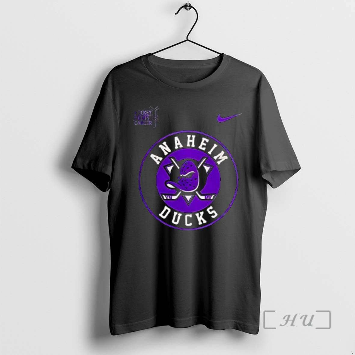 Trending Anaheim Ducks Hockey Fights Cancer Logo Shirt Hoodie Sweatshirt | PurePodTees.com
