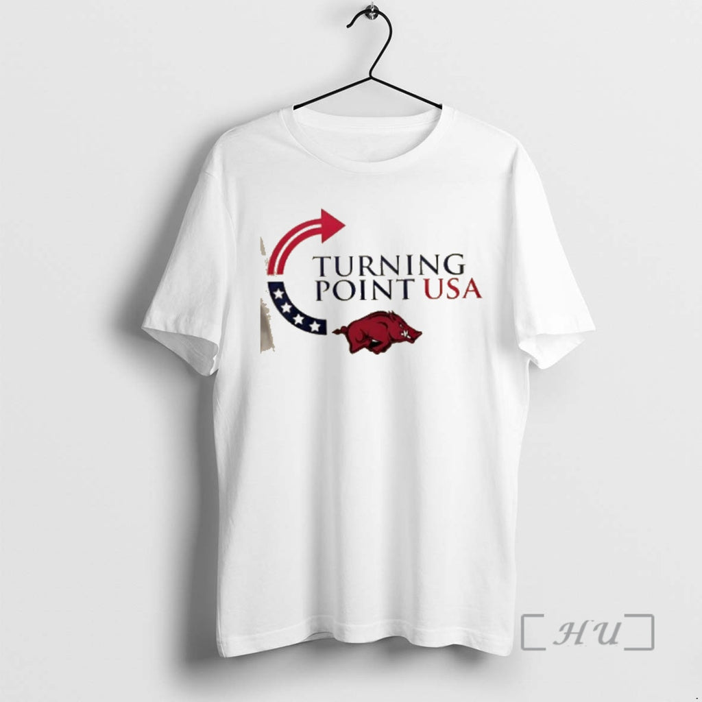 Trending Arkansas Razorbacks X Freedom Turning Point Usa Charlie Kirk 2 Sided Premium T Shirts Hoodie Sweatshirt
