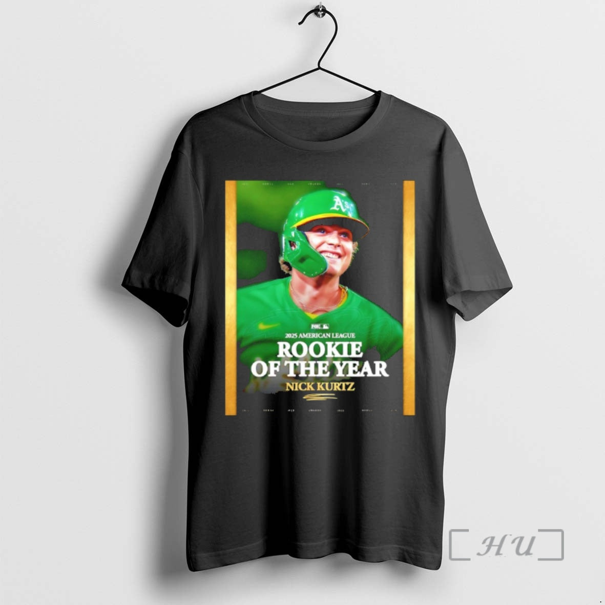 Trending Athletics Baseball Nick Kurtz Is The 2025 Al Rookie Of The Year Premium Shirt Hoodie Sweatshirt | PurePodTees.com