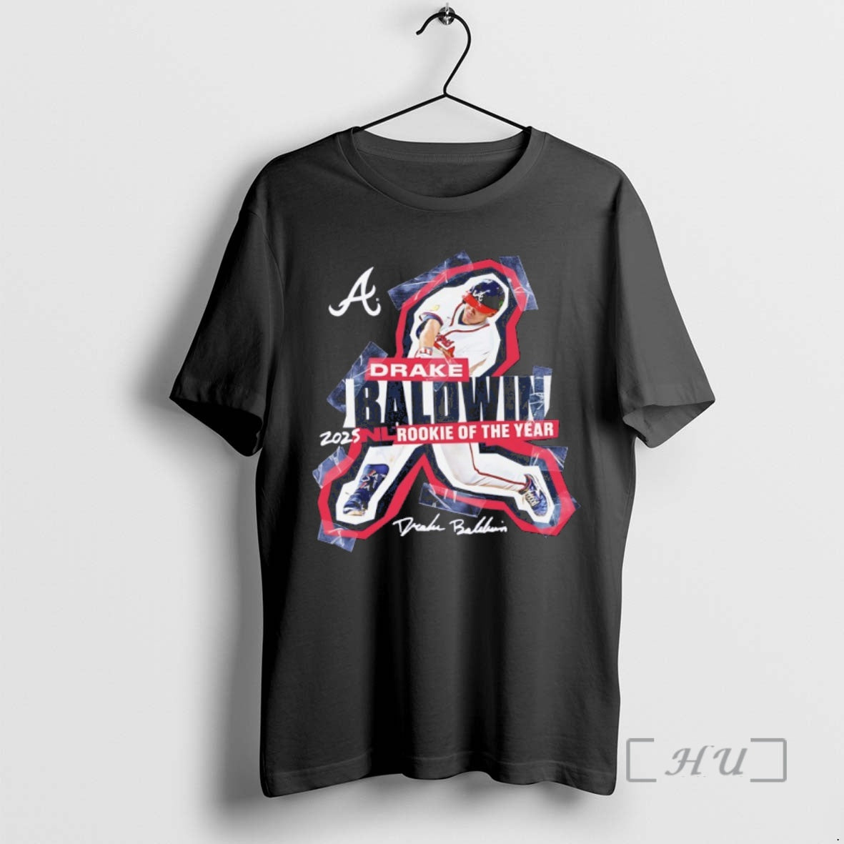 Trending Atlanta Braves Drake Baldwin 2025 National League Rookie Of The Year Signature Premium Shirt Hoodie Sweatshirt