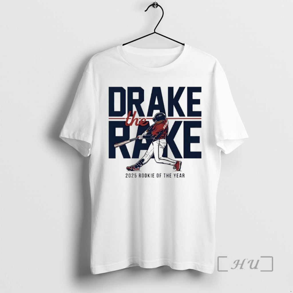 Trending Atlanta S Drake Baldwin The Rake 2025 Rookie Of The Year Premium T Shirts Hoodie Sweatshirt | PurePodTees.com
