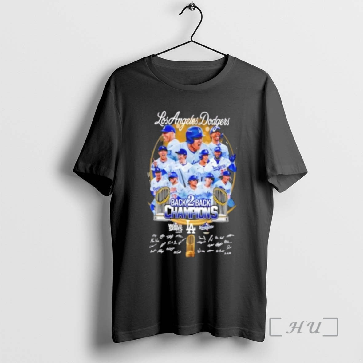 Trending Back 2 Back Champions World Series Los Angeles Dodgers All Signatures Premium T Shirts Hoodie Sweatshirt