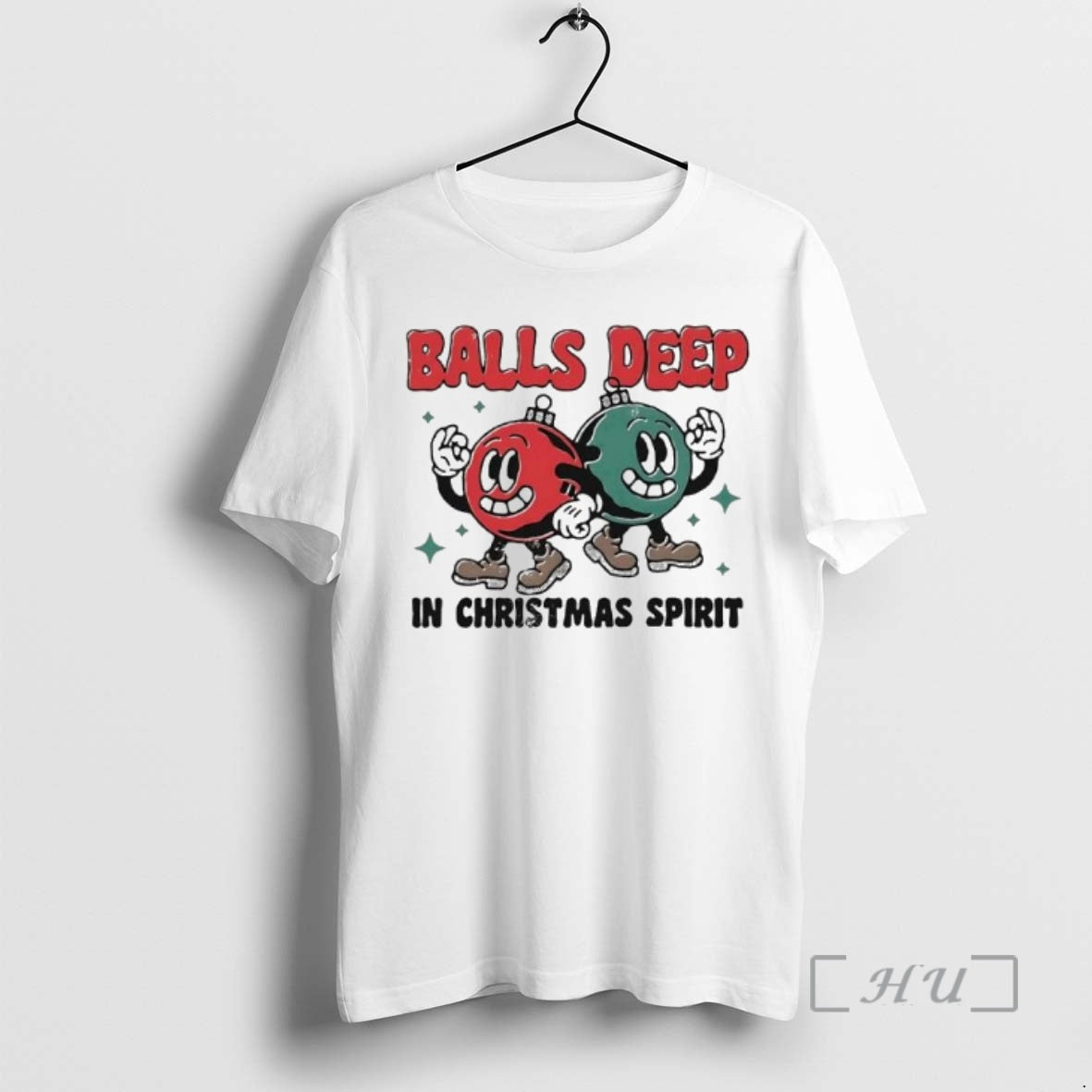 Trending Balls Deep In Christmas Spirit Shirt Hoodie Sweatshirt | PurePodTees.com