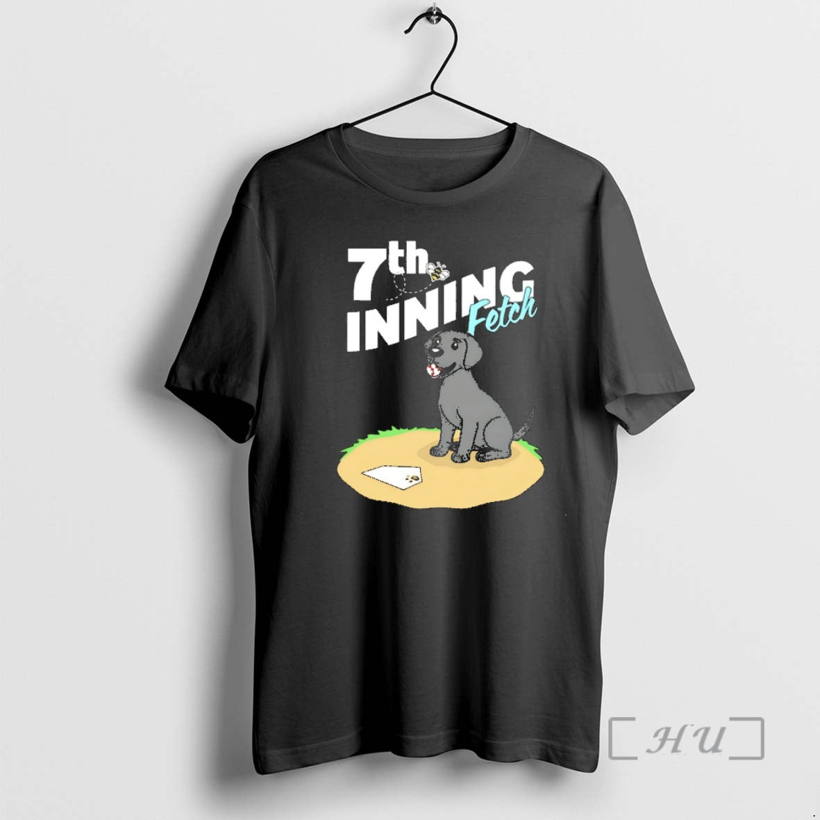 Trending Black Lab Dog 7th Inning Fetch Cartoons Baseball Christmas Shirt Hoodie Sweatshirt | PurePodTees.com