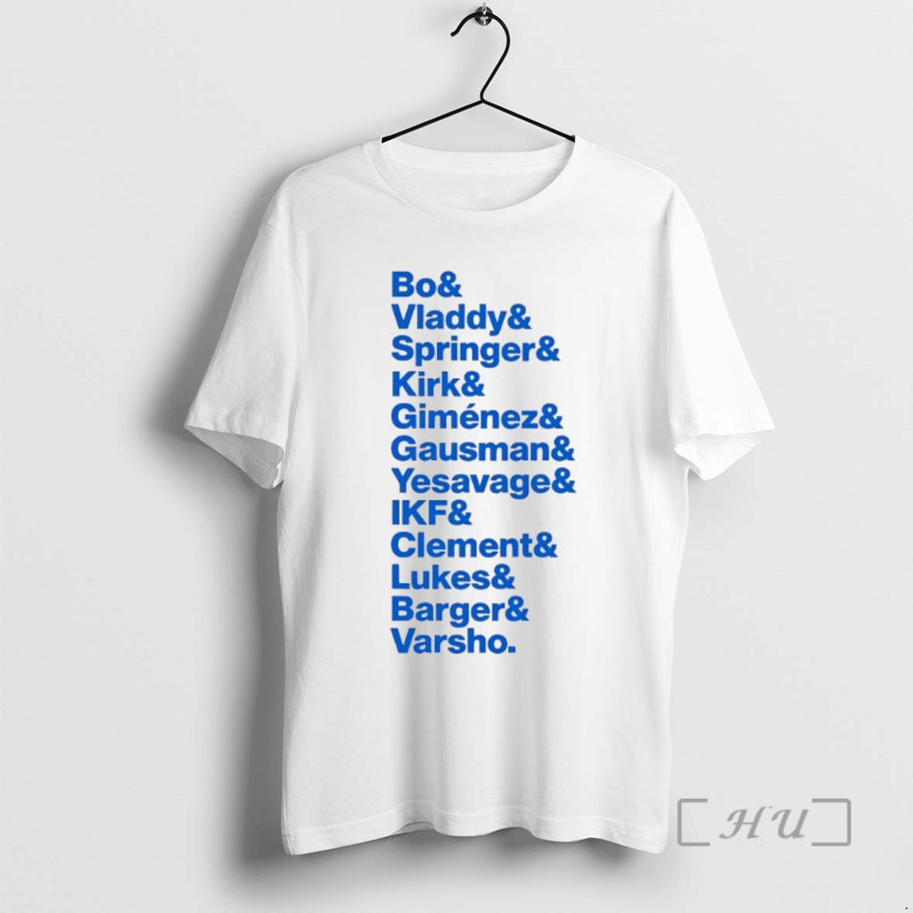 Trending Bo Vladdy Springer Kirk Gimenez Gausman Shirt Hoodie Sweatshirt | PurePodTees.com