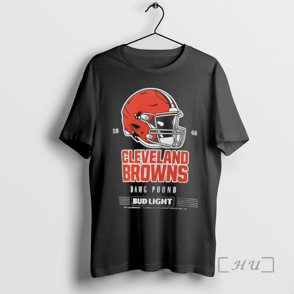 Trending Bud Light X Cleveland Browns Dawg Pound Helmet Shirt Hoodie Sweatshirt | PurePodTees.com