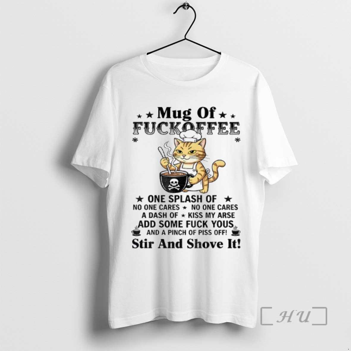 Trending Cat Of Fuckoffee One Splash Of No One Cares No One Cares A Dash Shirt Hoodie Sweatshirt | PurePodTees.com