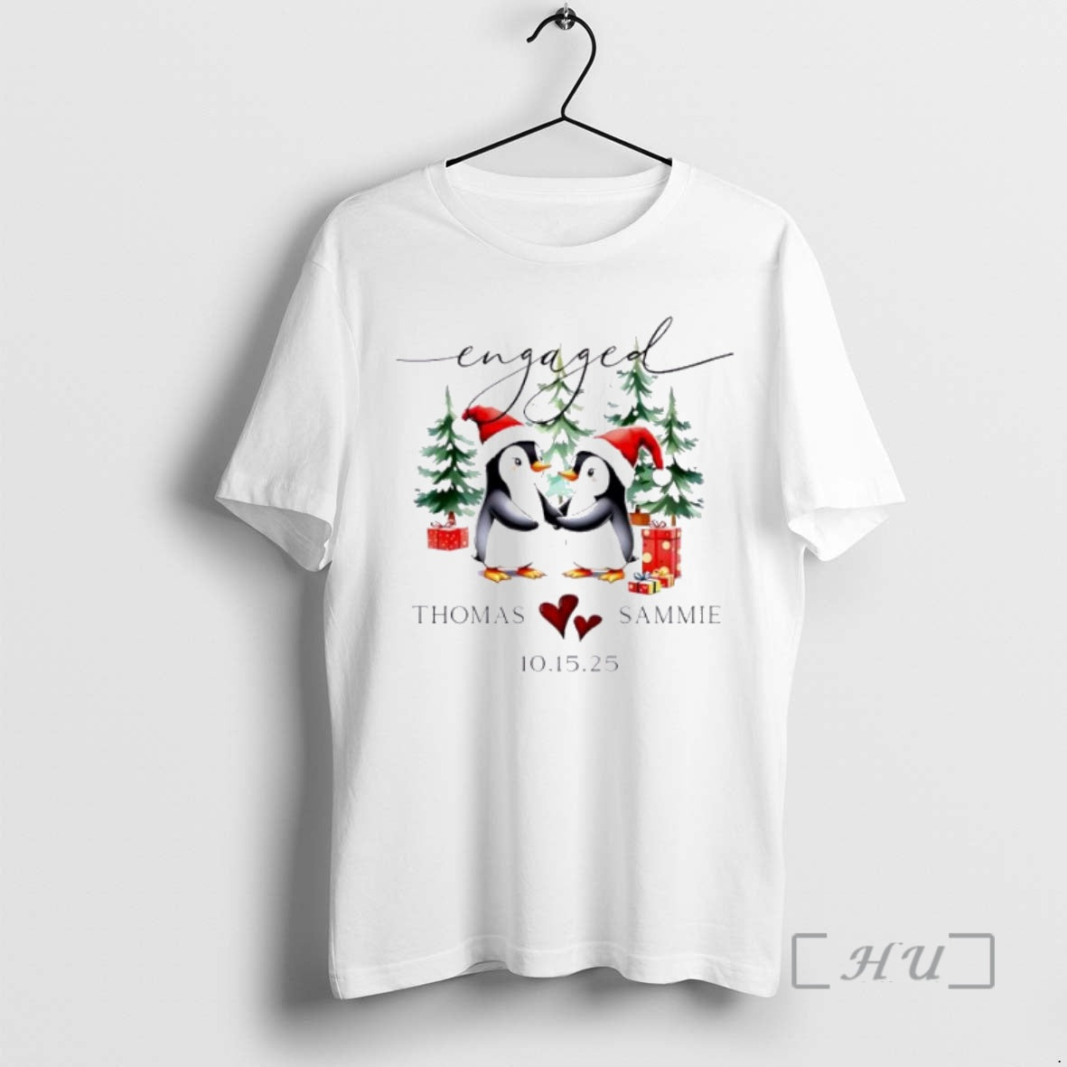 Trending Ceramic Engagement Christmas Personalized Ornaments White Shirt Hoodie Sweatshirt | PurePodTees.com
