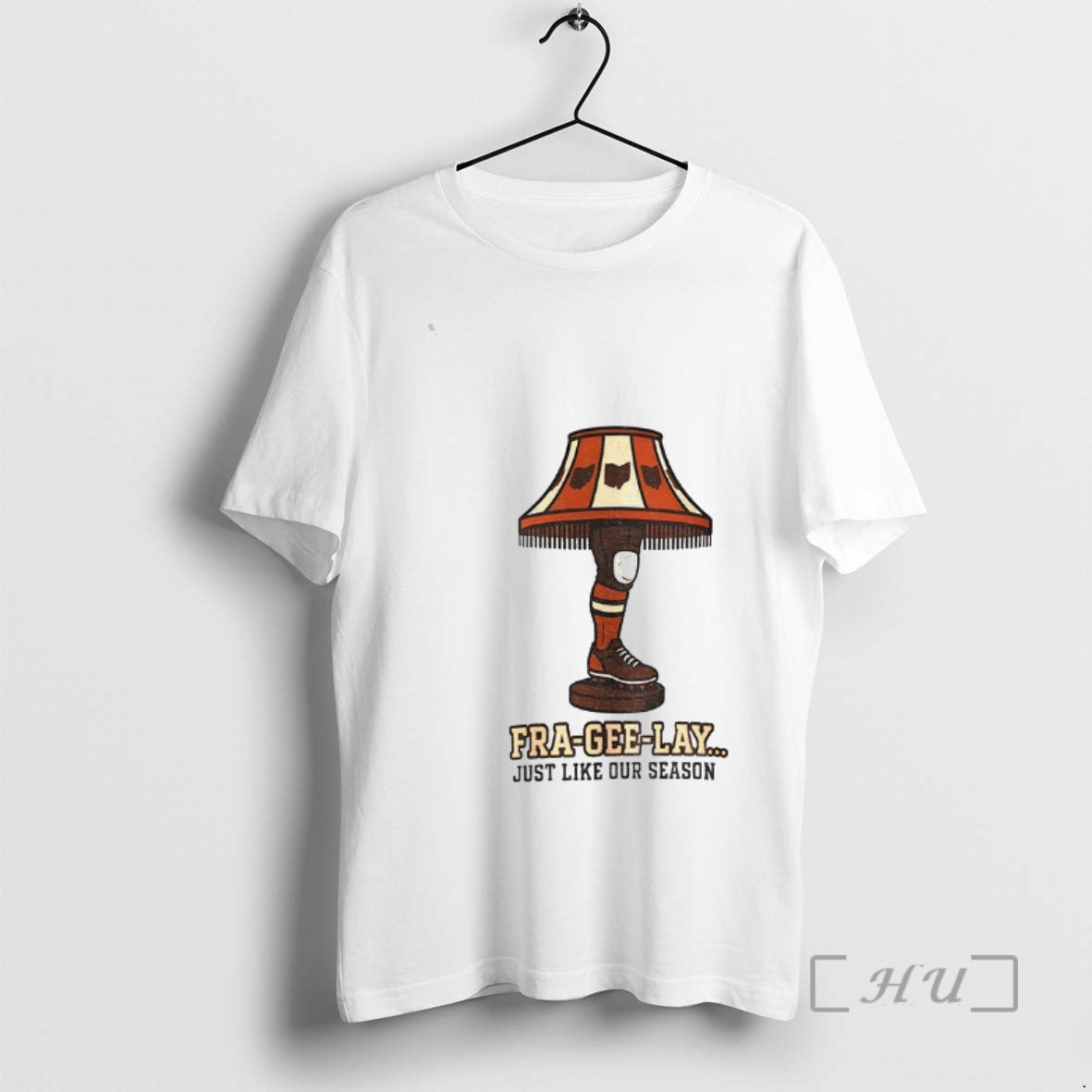 Trending Cleveland Browns Festive Football Holiday Fra Gee Lay Just Like Our Season Premium Shirt Hoodie Sweatshirt