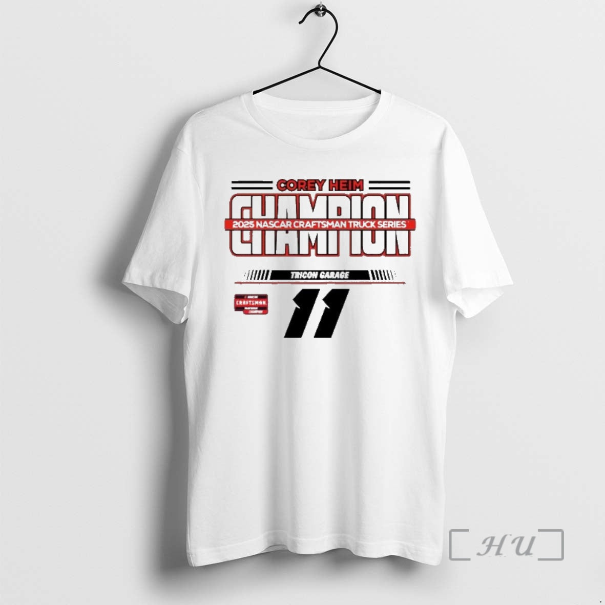 Trending Corey Heim Checkered Flag Sports Black 2025 Nascar Craftsman Truck Series Champion Premium Shirt Hoodie Sweatshirt