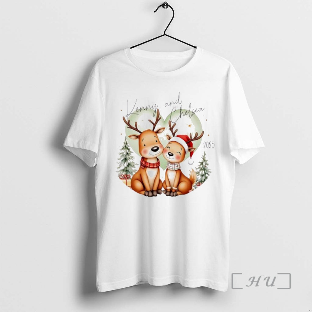 Trending Couple Christmas 2025 Personalized Ornaments White Shirt Hoodie Sweatshirt | PurePodTees.com
