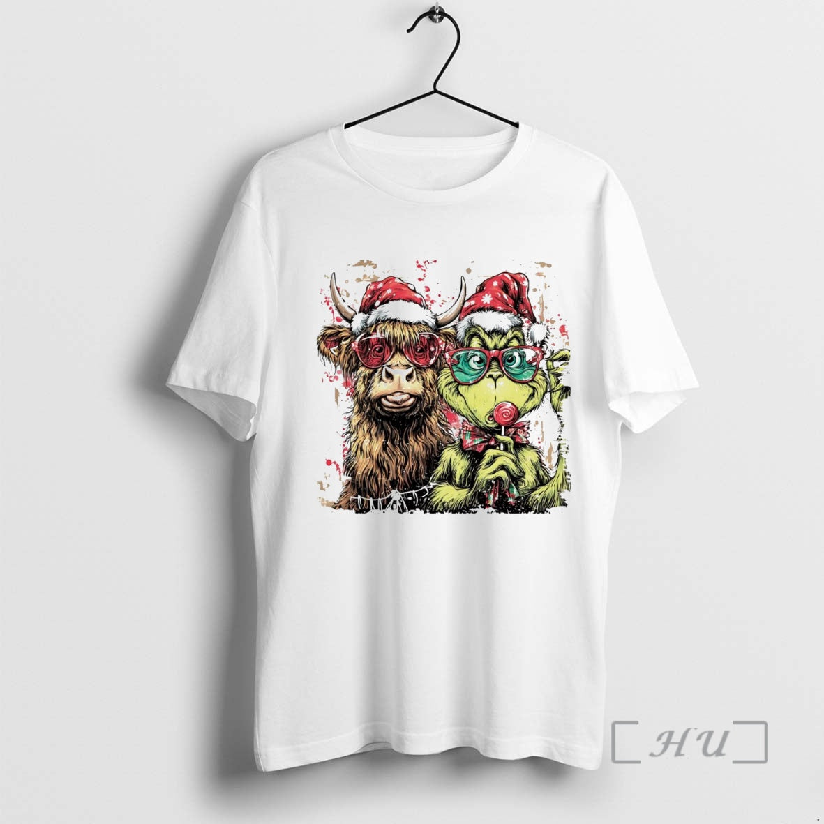 Trending Cow And Grinch Merry Christmas Shirt Hoodie Sweatshirt | PurePodTees.com