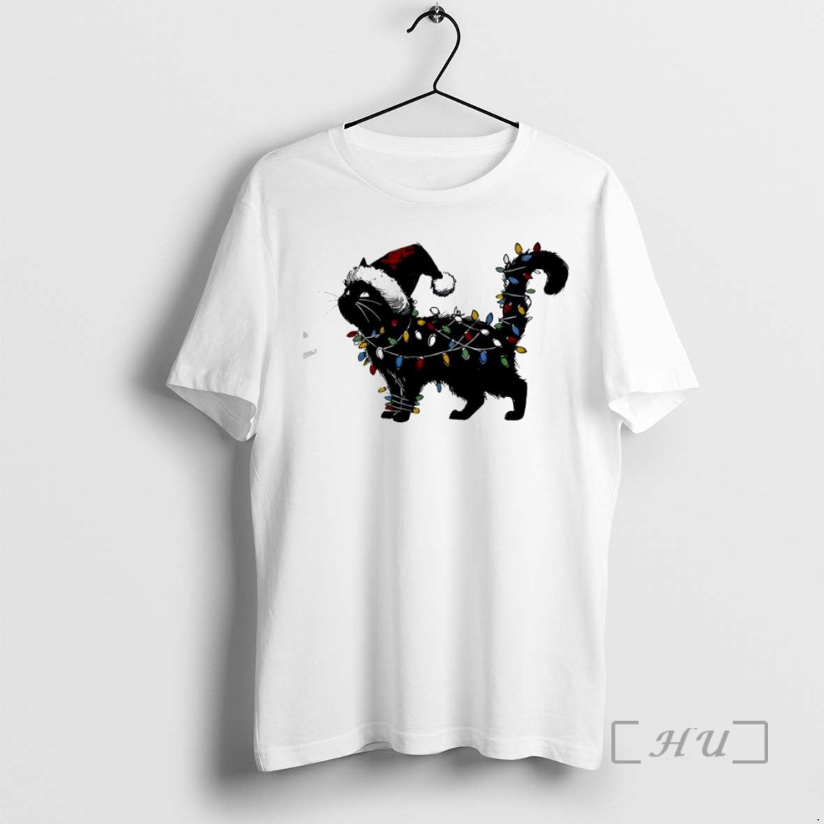 Trending Cute Cat Christmas Lights Shirt Hoodie Sweatshirt | PurePodTees.com
