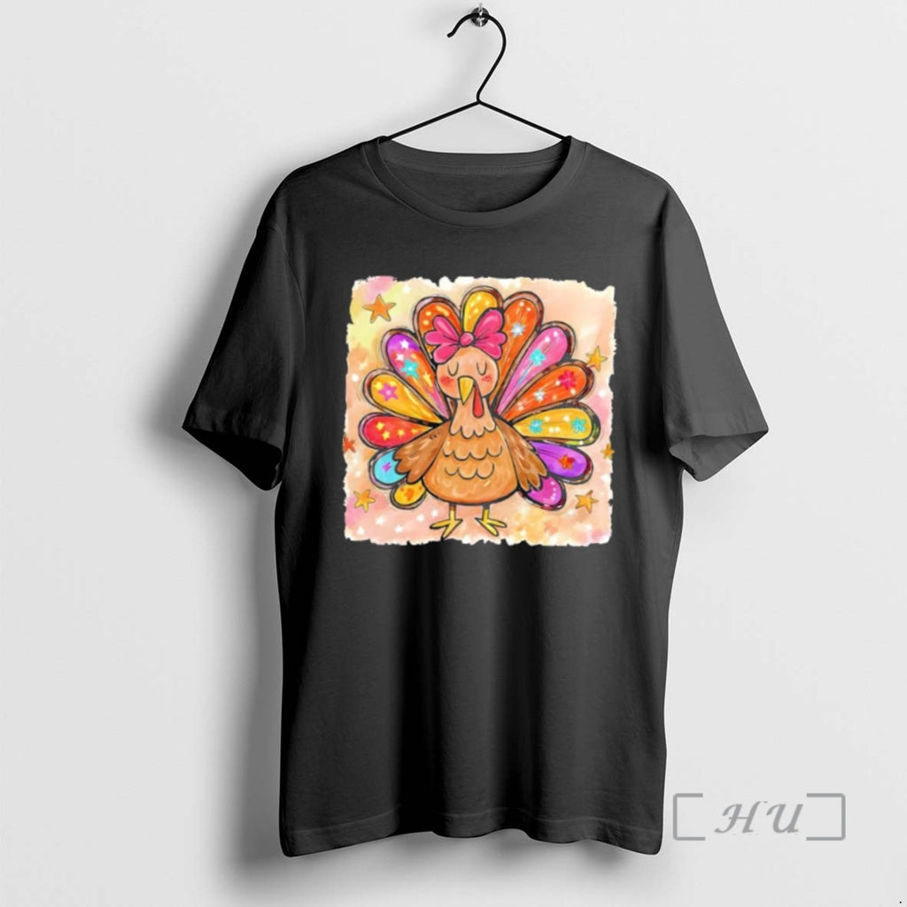 Trending Cute Thanksgiving Turkey Colorful Portrait Shirt Hoodie Sweatshirt | PurePodTees.com