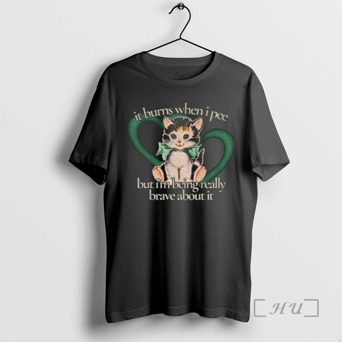 Trending Cute Cat It Burns When I Pie Im Being Really Brave About It Premium Shirt Hoodie Sweatshirt | PurePodTees.com
